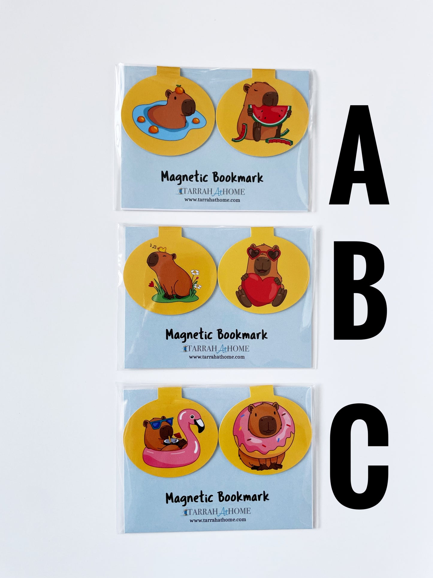 Capybara Magnetic Bookmarks