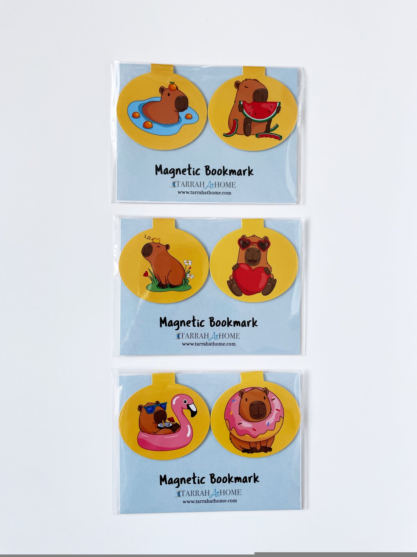 Capybara Magnetic Bookmarks
