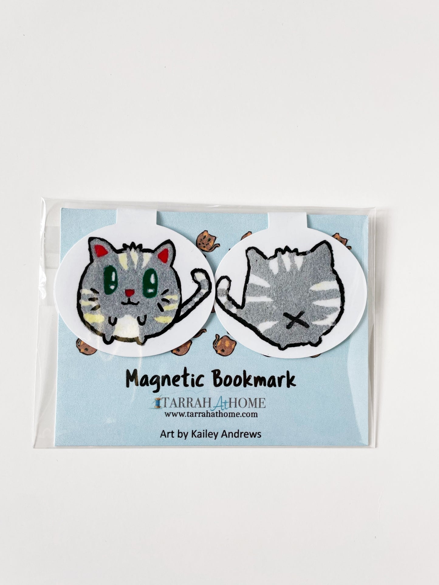 Hand Drawn Kitten Magnetic Bookmark