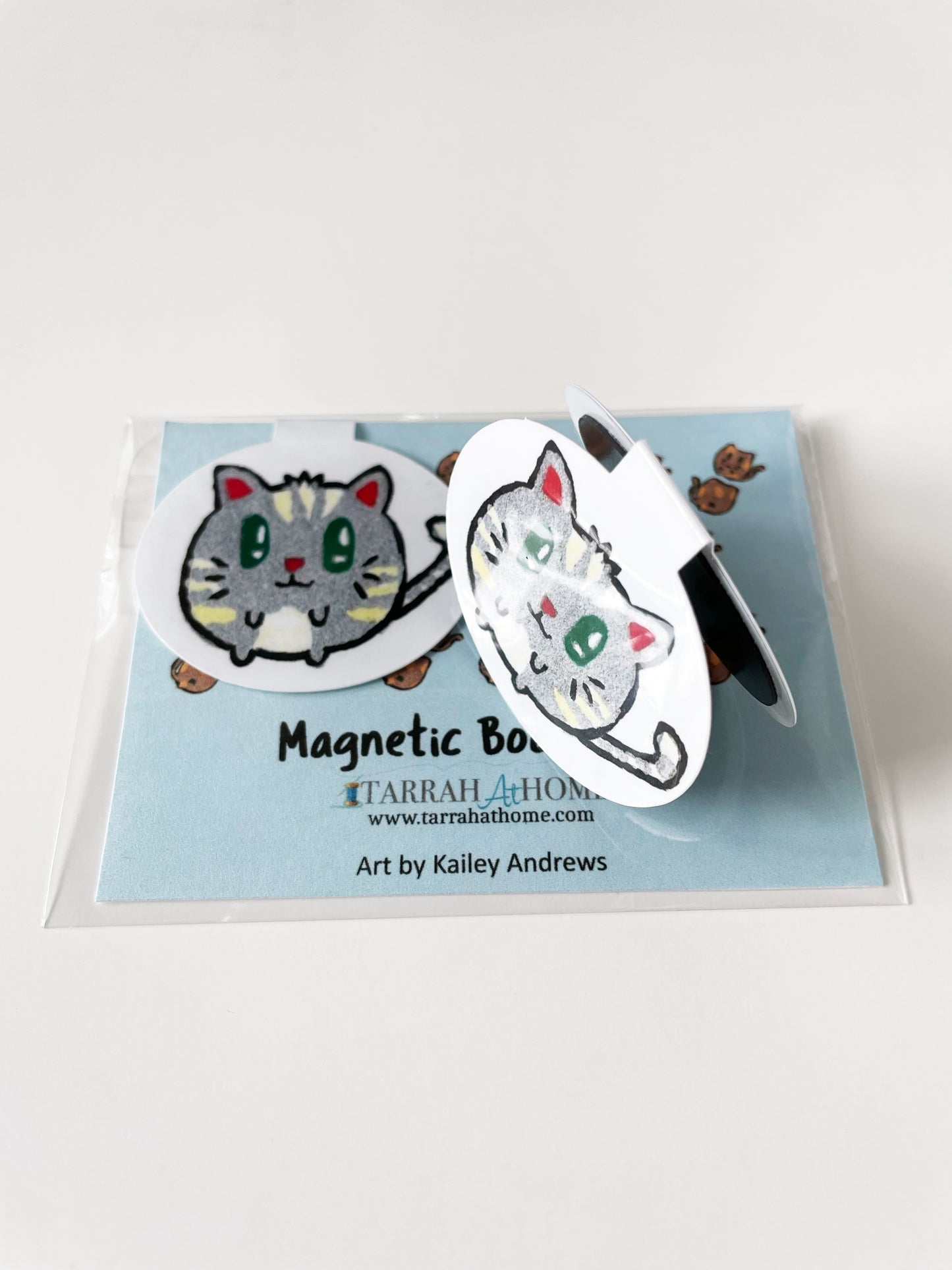 Hand Drawn Kitten Magnetic Bookmark