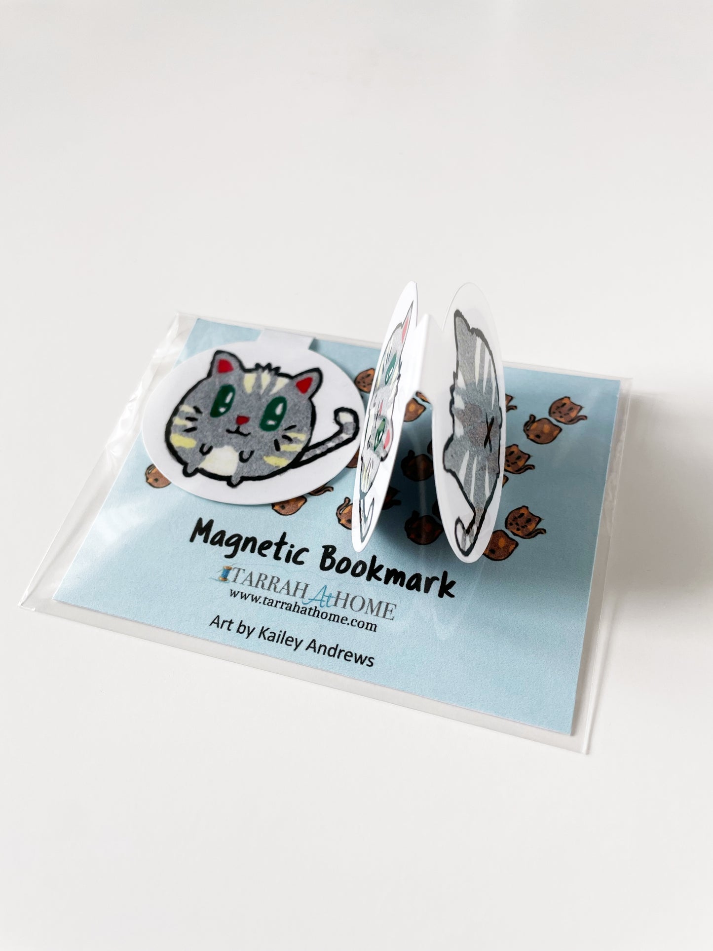 Hand Drawn Kitten Magnetic Bookmark