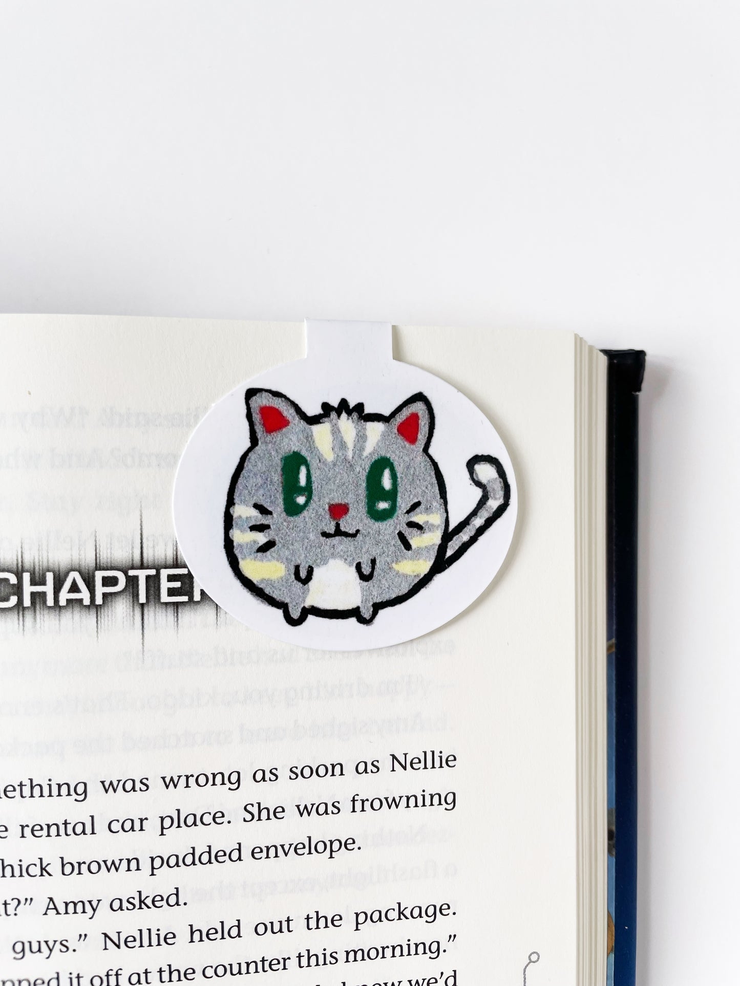 Hand Drawn Kitten Magnetic Bookmark