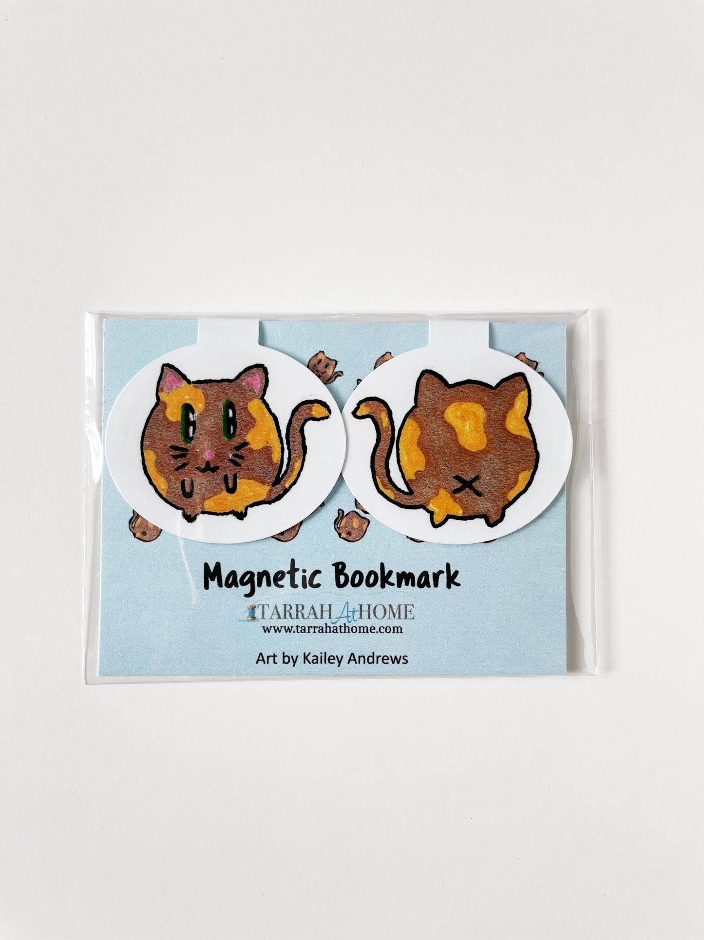 Hand Drawn Kitten Magnetic Bookmark