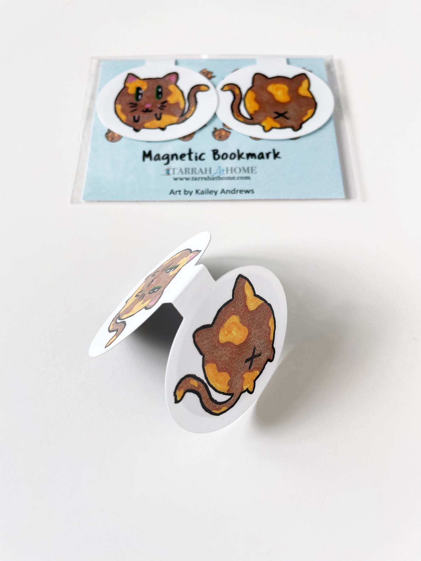 Hand Drawn Kitten Magnetic Bookmark