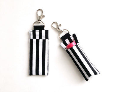 Cotton Lip Balm Holder Keychain – Classic Everyday Chapstick Sleeve