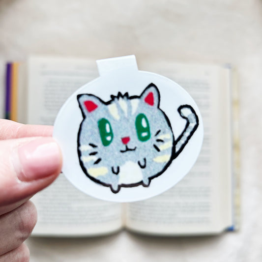Hand Drawn Kitten Magnetic Bookmark
