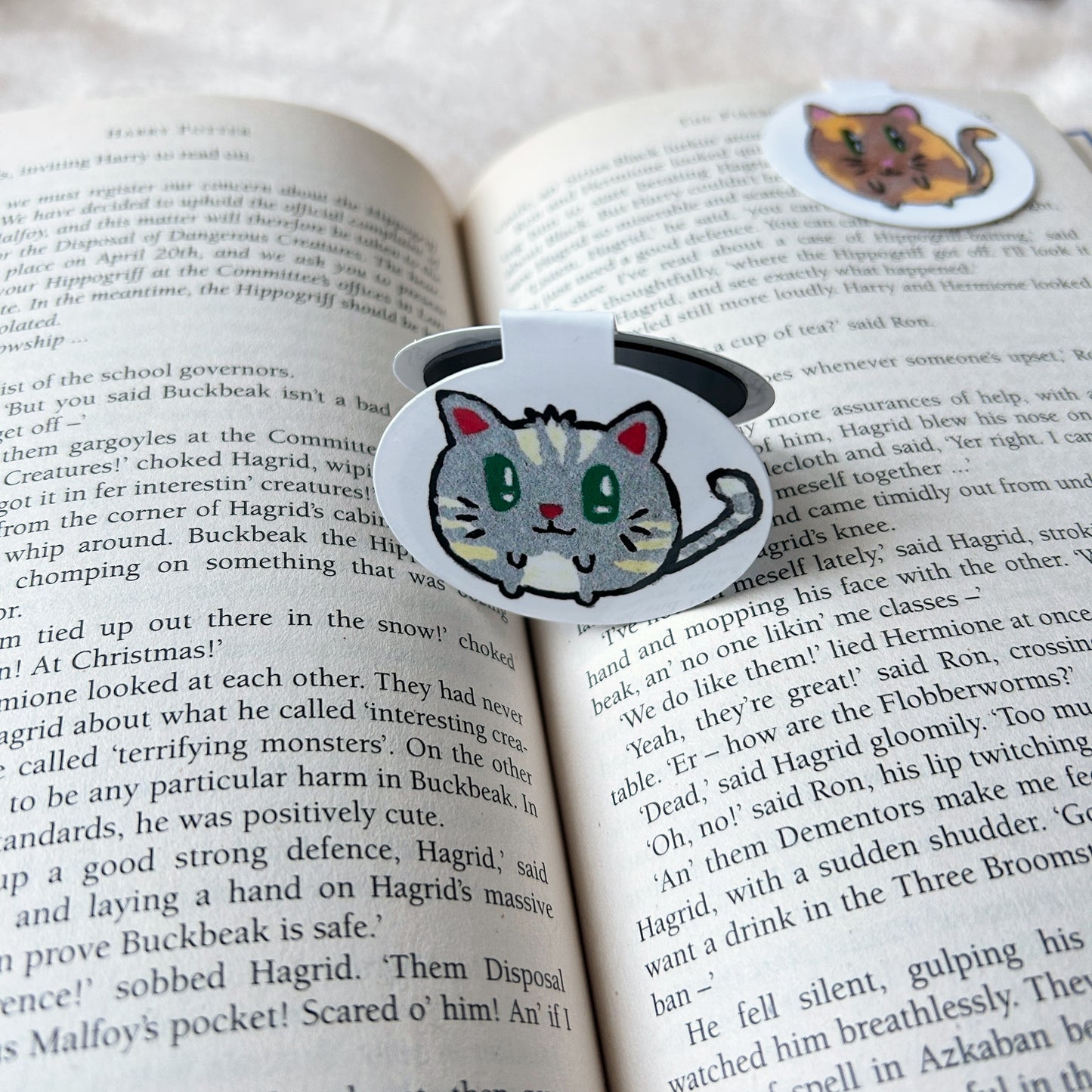 Hand Drawn Kitten Magnetic Bookmark