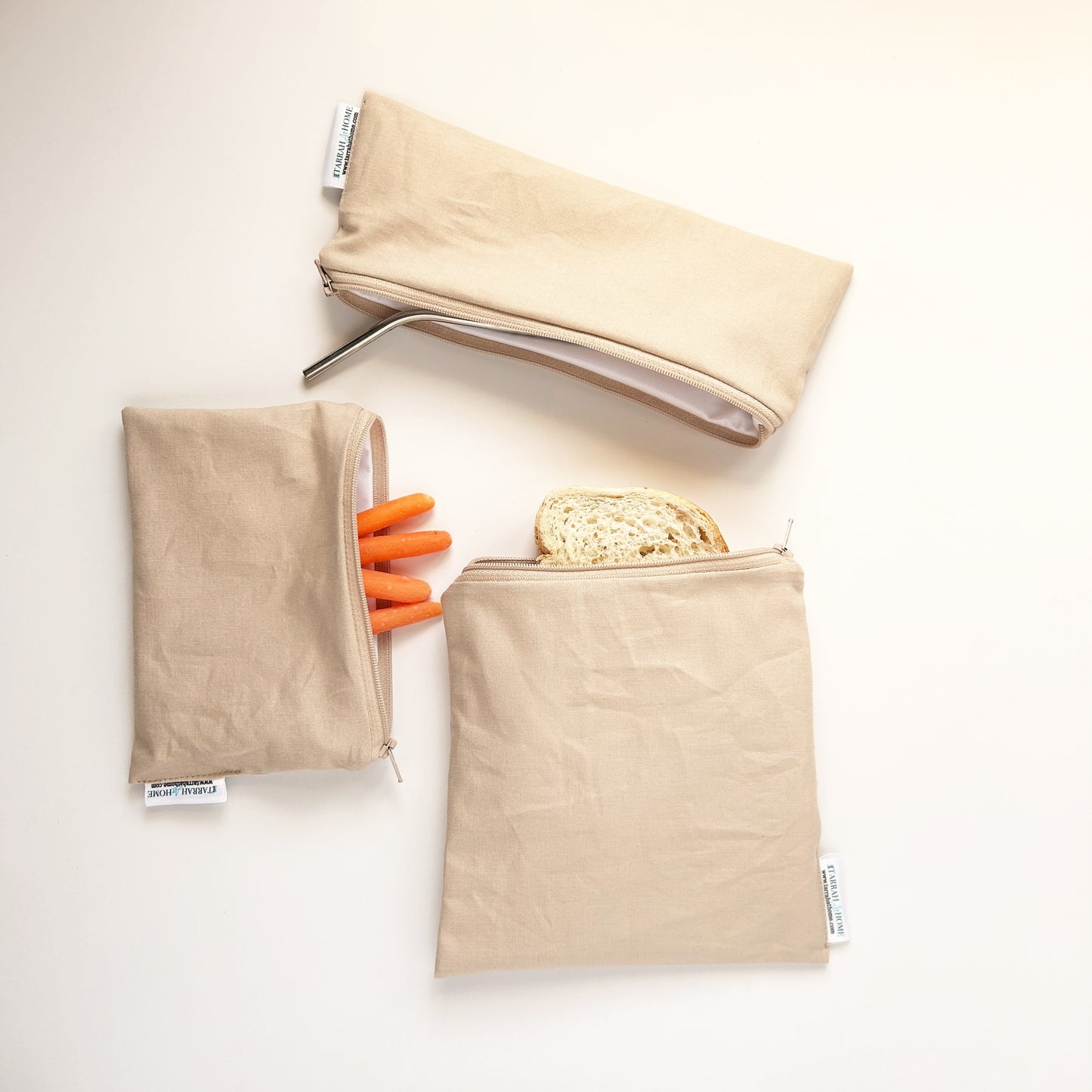 Reusable Neutral Kitchen and Picnic Bags