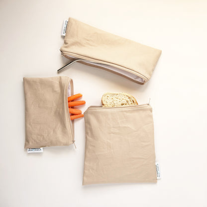 Reusable Neutral Kitchen and Picnic Bags