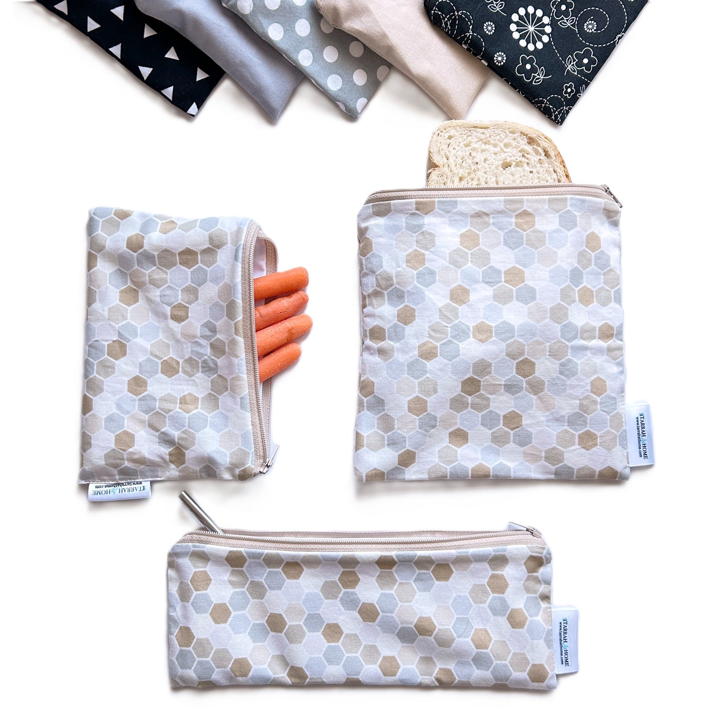 Reusable Neutral Kitchen and Picnic Bags