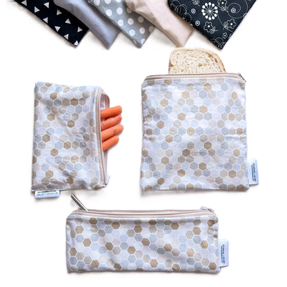 Reusable Neutral Kitchen and Picnic Bags