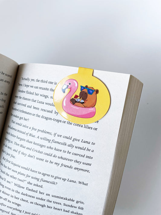 Capybara Magnetic Bookmarks