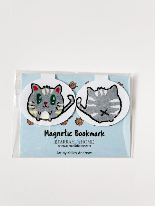 Hand Drawn Kitten Magnetic Bookmark