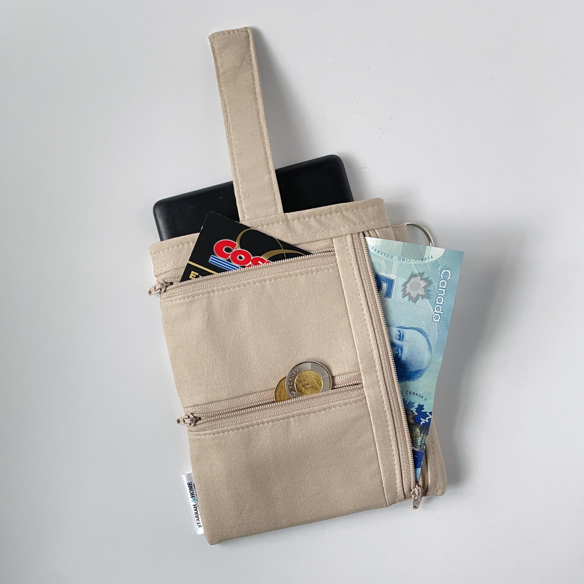 Tan Kindle Sleeve for Cash, Coins, and Cards