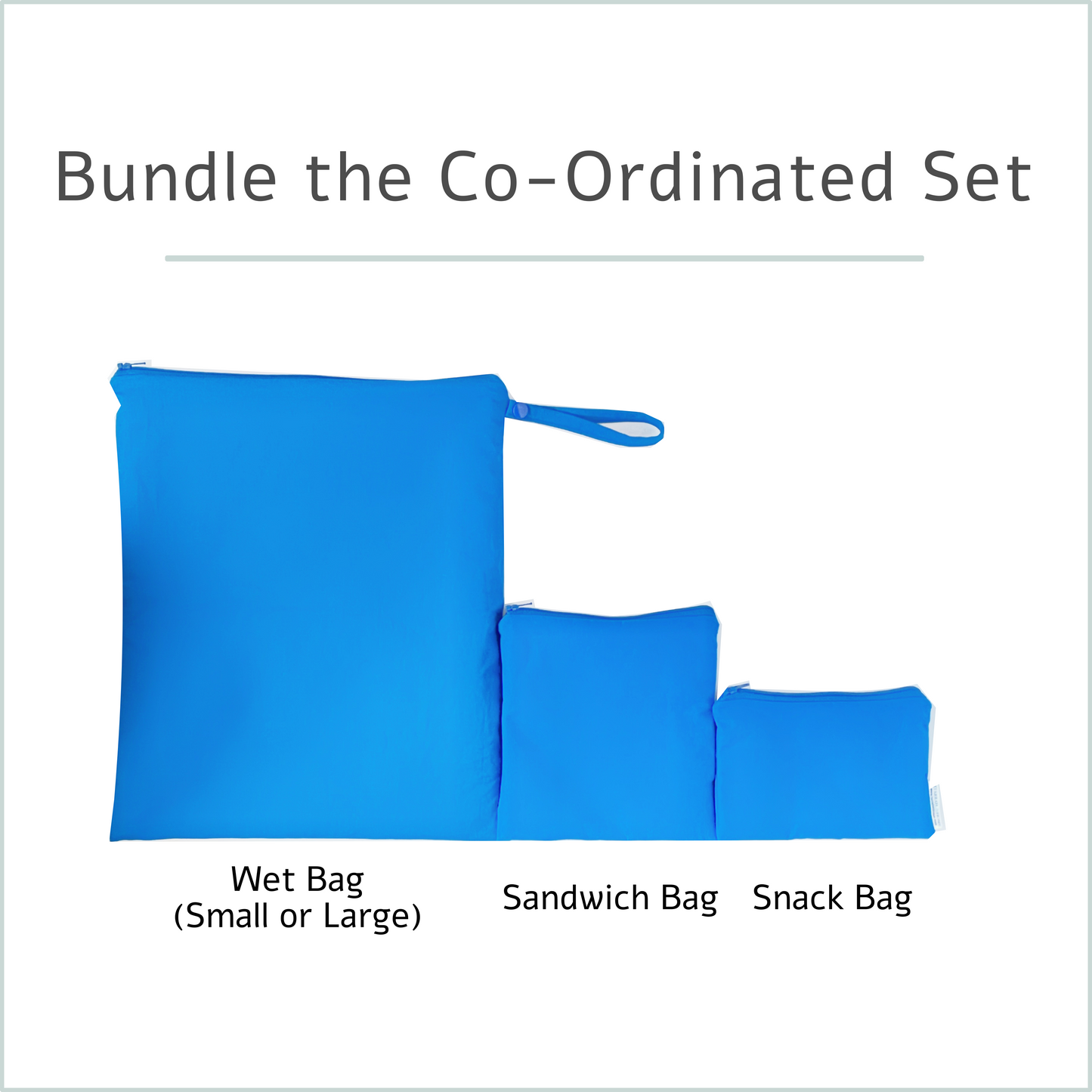 Solid Colour Wet Bags | Reusable, Machine Washable, Personalized