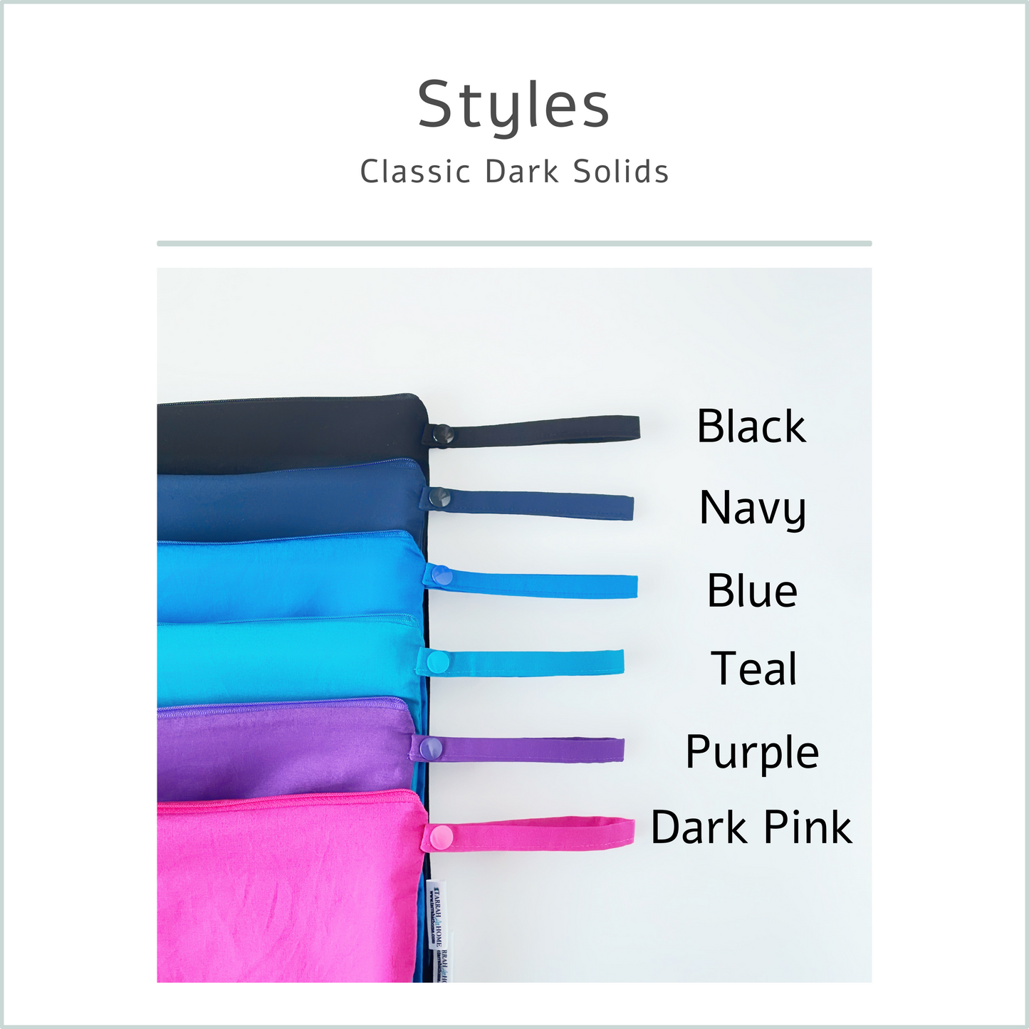 Solid Colour Wet Bags | Reusable, Machine Washable, Personalized