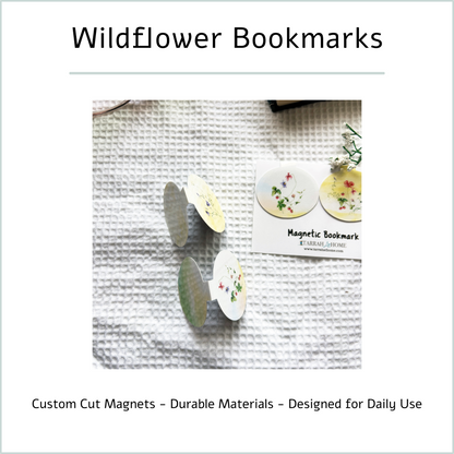 Wildflower Magnetic Bookmark Set