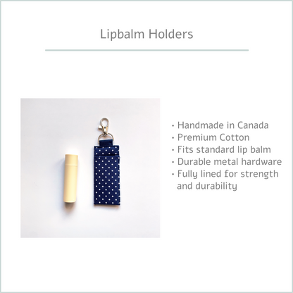 Cotton Lip Balm Holder Keychain – Classic Everyday Chapstick Sleeve