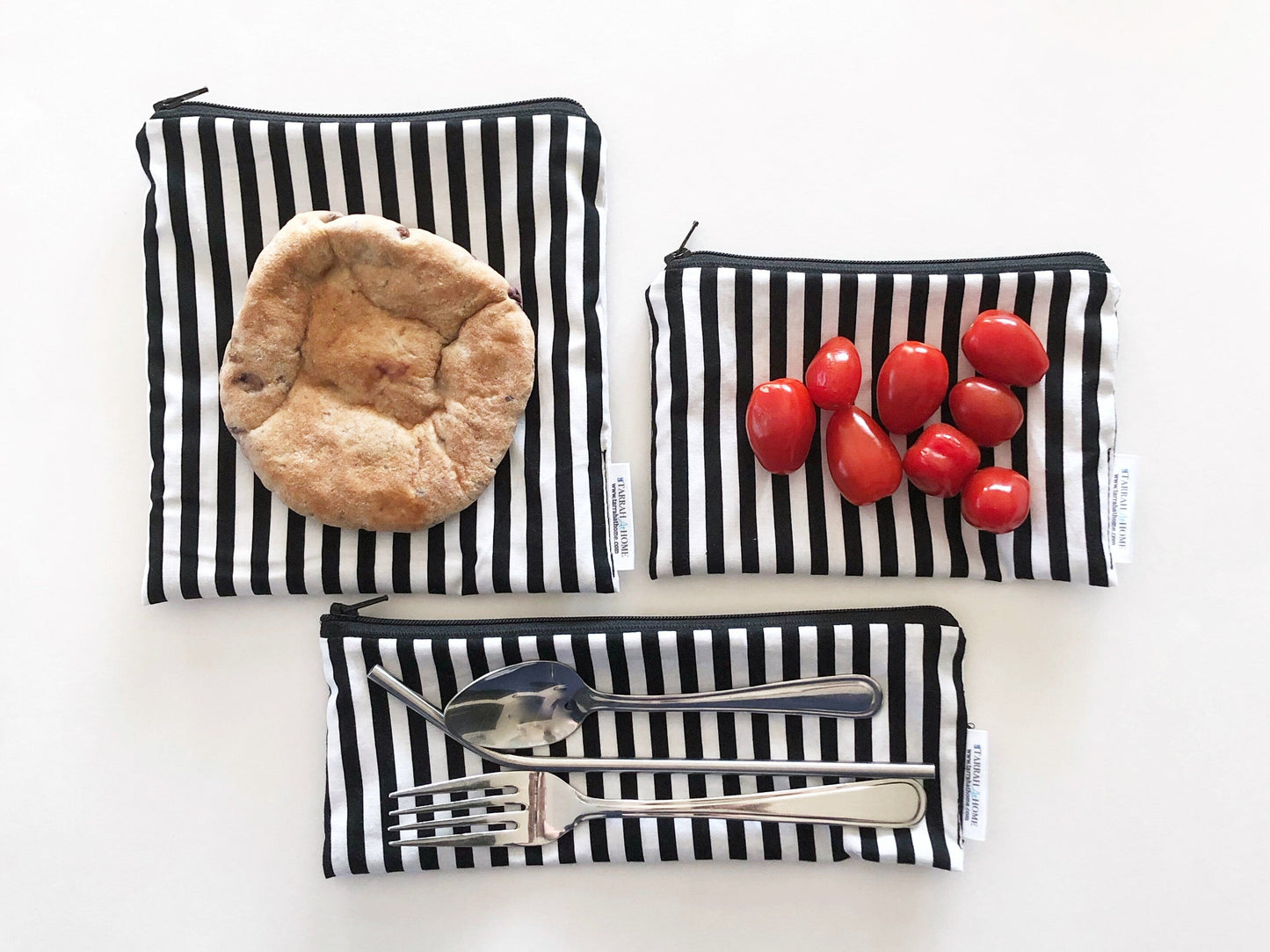 Bundle Black And White Stripe Snack and Sandwich Bags