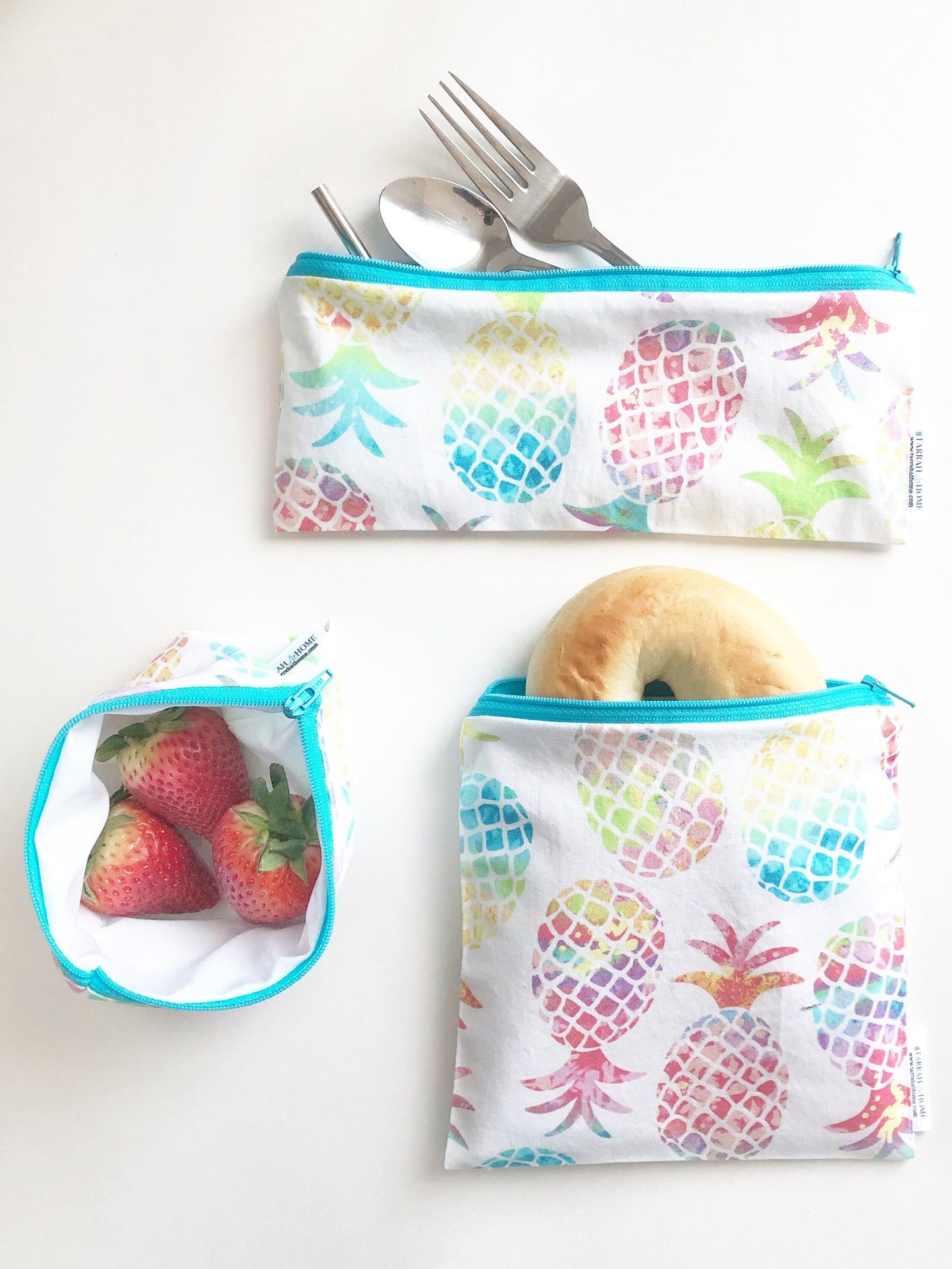 Bundle Pineapple Rainbow Reusable Snack Bags