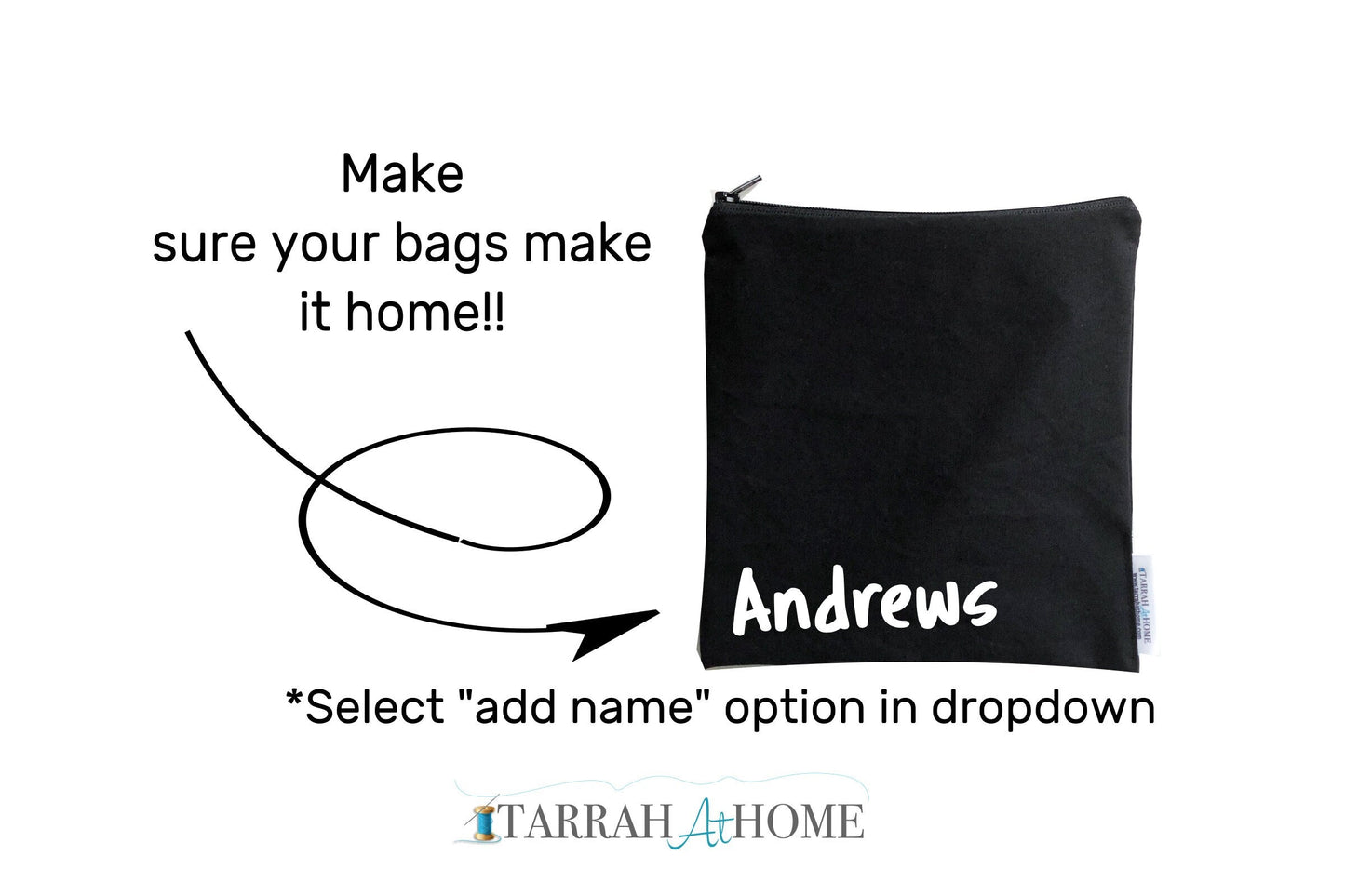 Bundle of Personalized Reusable Food Bags in dark solid colors
