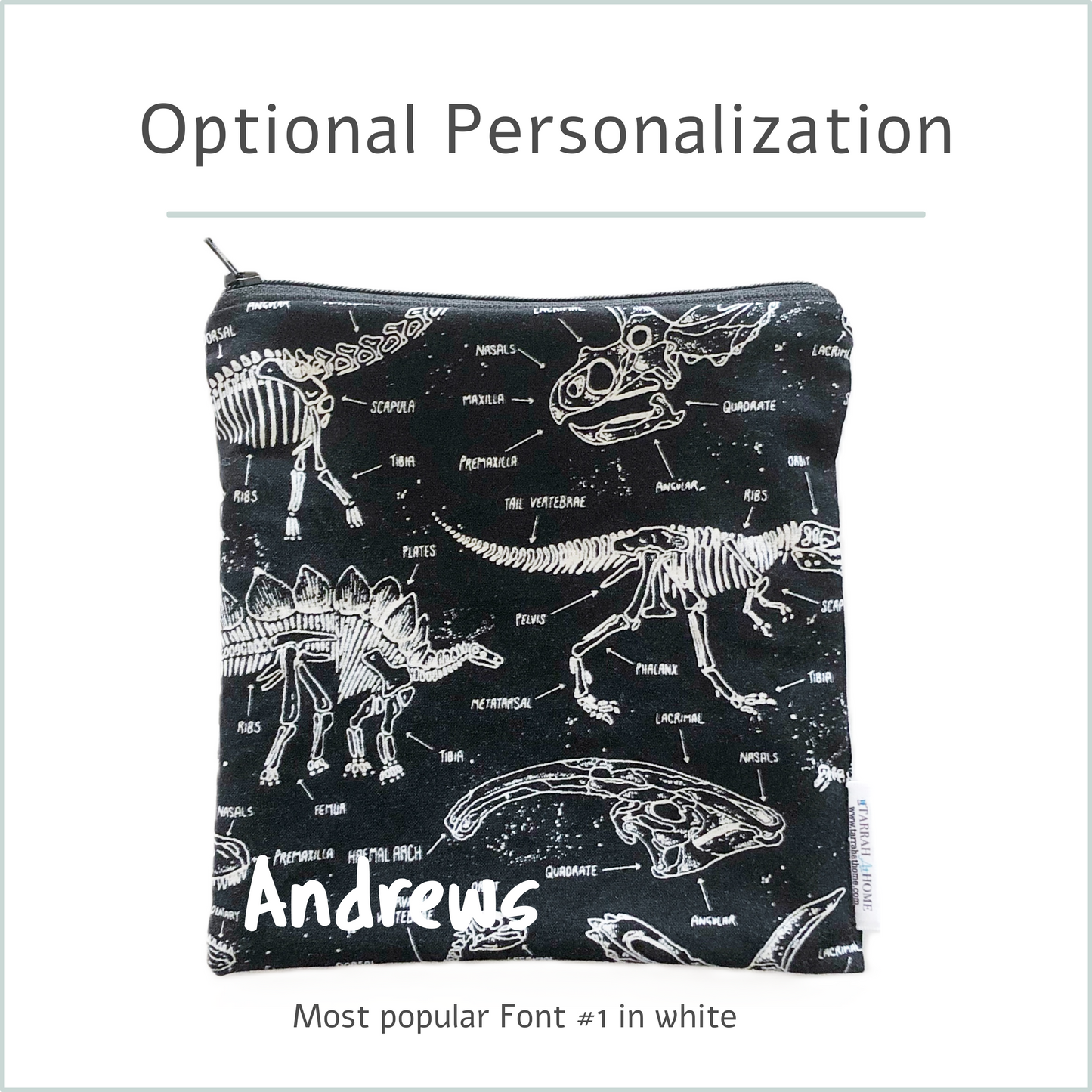 Dinosaur Skeleton Glow in the Dark Reusable Food Bags