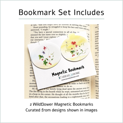 Wildflower Magnetic Bookmark Set