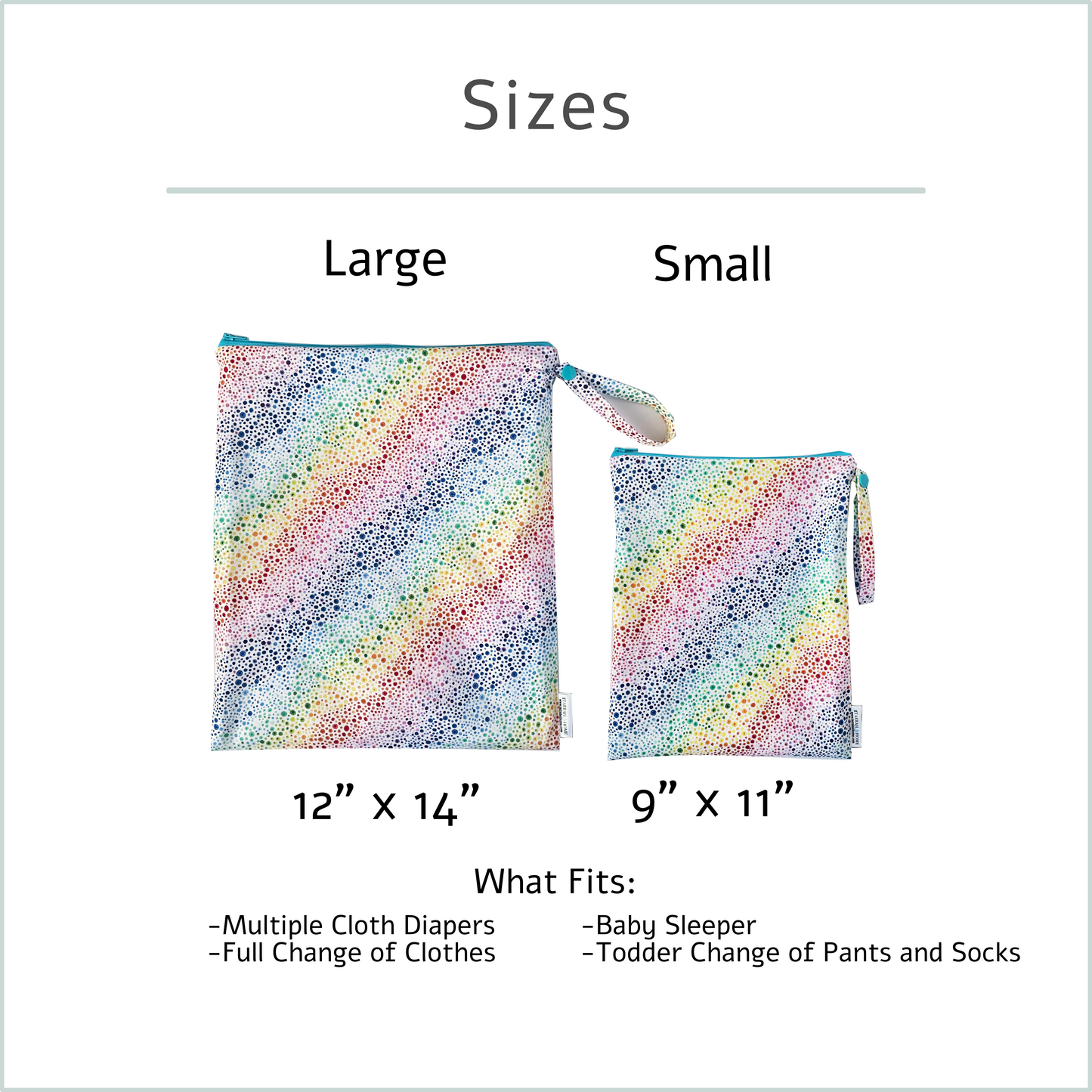 Daycare Wet Bag for Babies, Toddlers, and Kids – Leakproof Reusable Bag for Diapers, Clothes & Swim