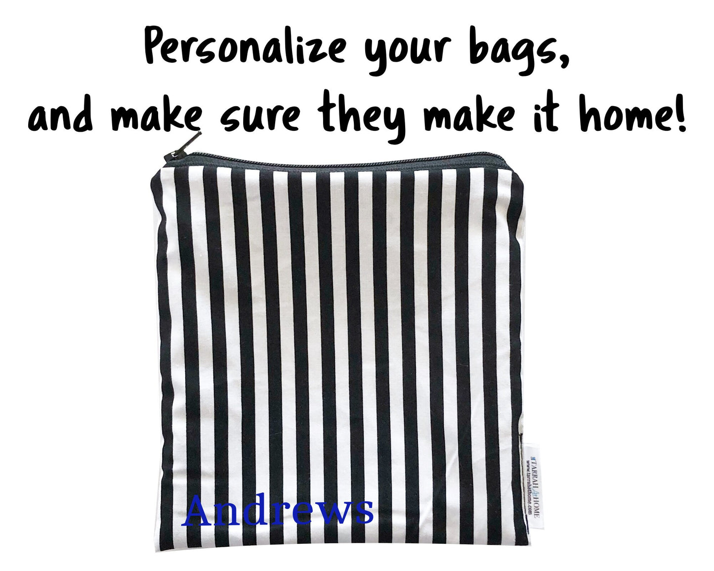 Black And White Stripe Snack and Sandwich Bags