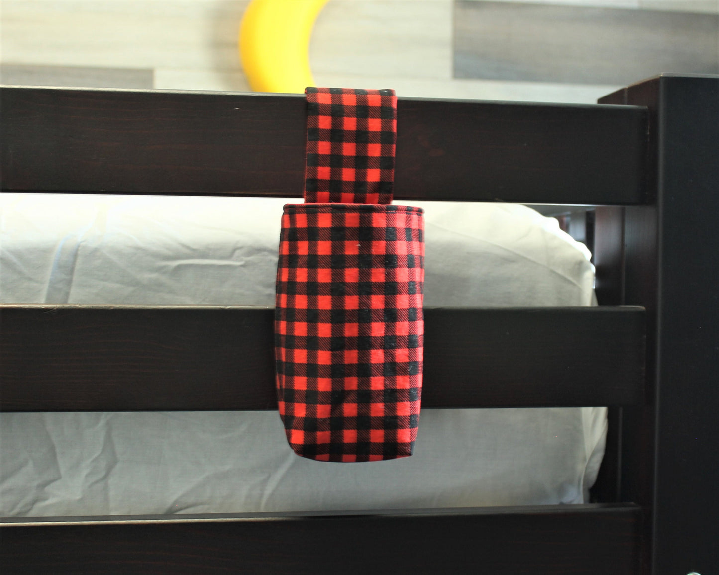 Hanging Drink/Accessory Holder in Buffalo Plaid