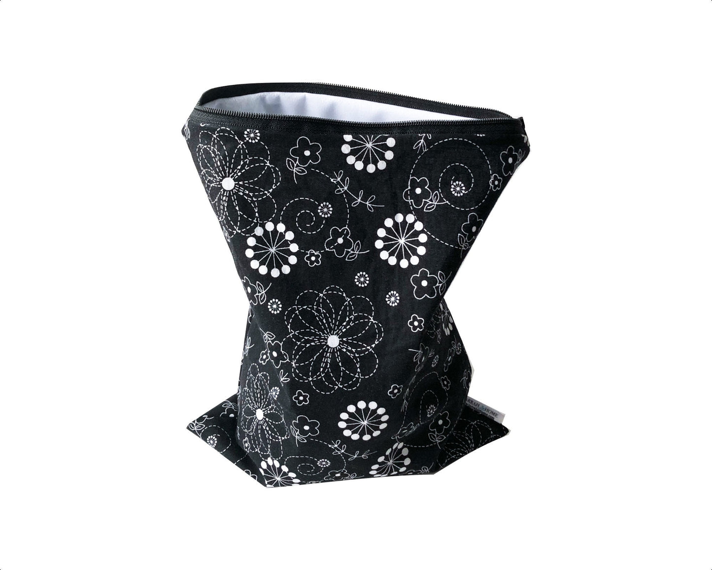 Black Doodle Wet Bag