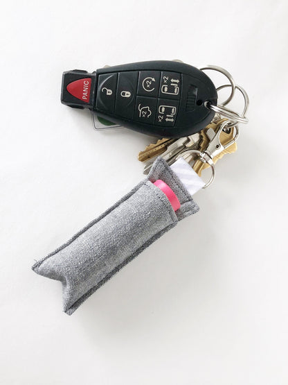 Lip Balm Holder in Graphite Linen