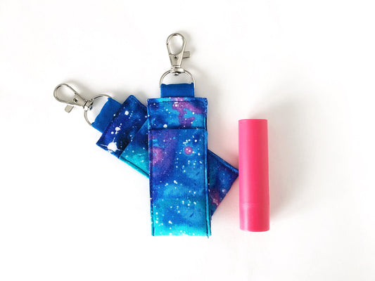 Galaxy Lipbalm Sleeve Keychain