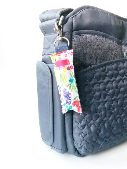 Lip Balm Holder in Wildflower Print