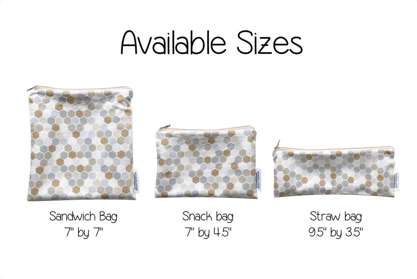 Reusable Neutral Kitchen and Picnic Bags