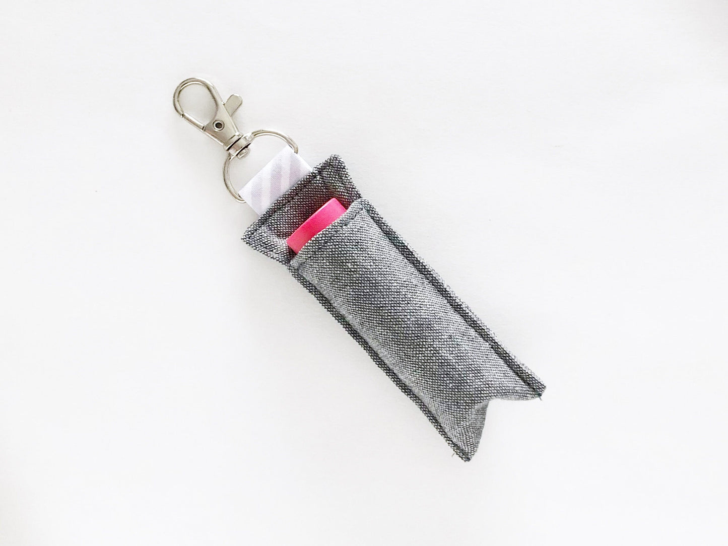 Lip Balm Holder in Graphite Linen