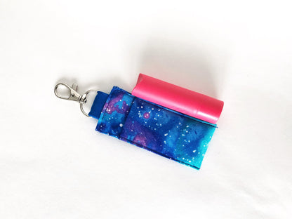 Galaxy Lipbalm Sleeve Keychain
