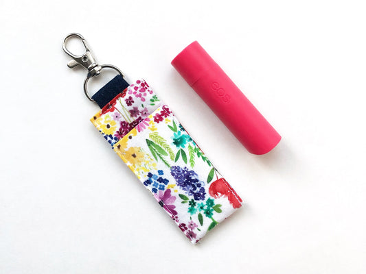 Lip Balm Holder in Wildflower Print