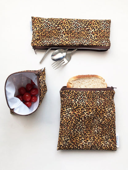 Cheetah Bag Reusable Snack Bags
