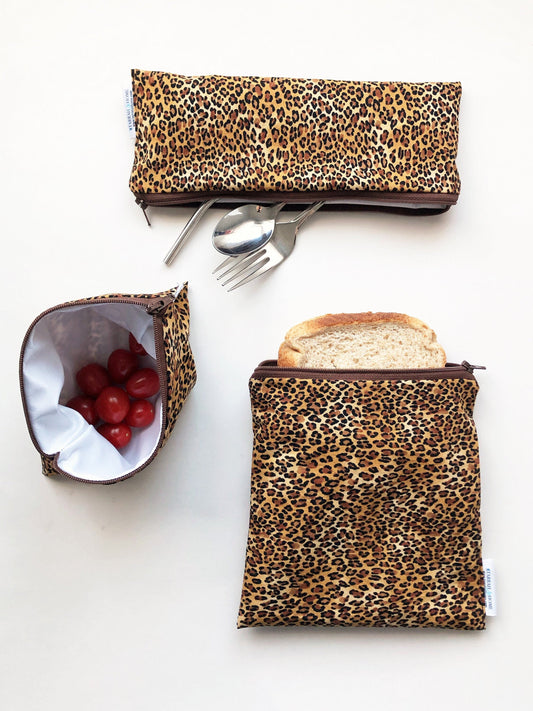Cheetah Bag Reusable Snack Bags