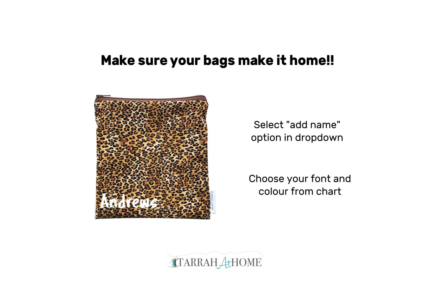 Cheetah Bag Reusable Snack Bags