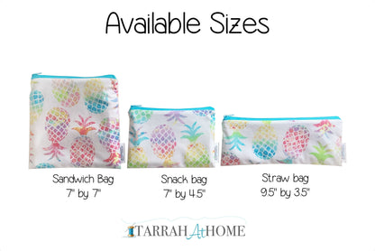 Pineapple Rainbow Reusable Snack Bags
