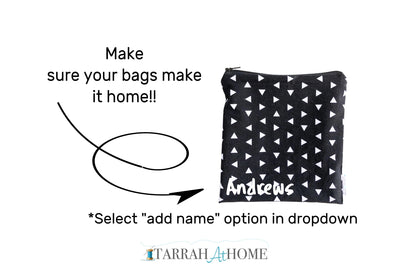 Black Scatter Triangle Reusable Food Bags