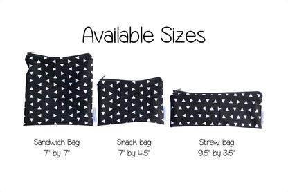 Black Scatter Triangle Reusable Food Bags