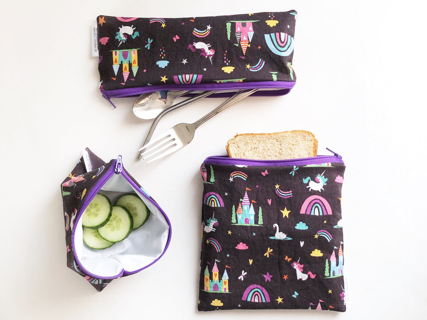 Unicorn Kingdom Reusable Food Bags