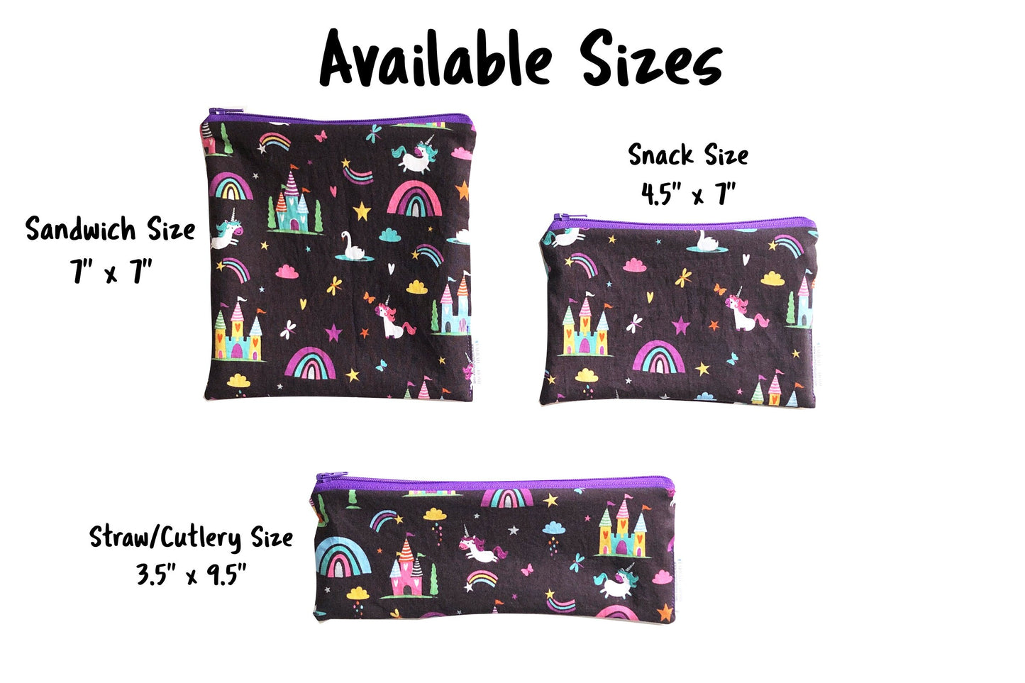Unicorn Kingdom Reusable Food Bags