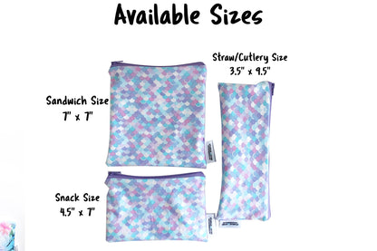Sparkle Mermaid Print Reusable Snack Bag