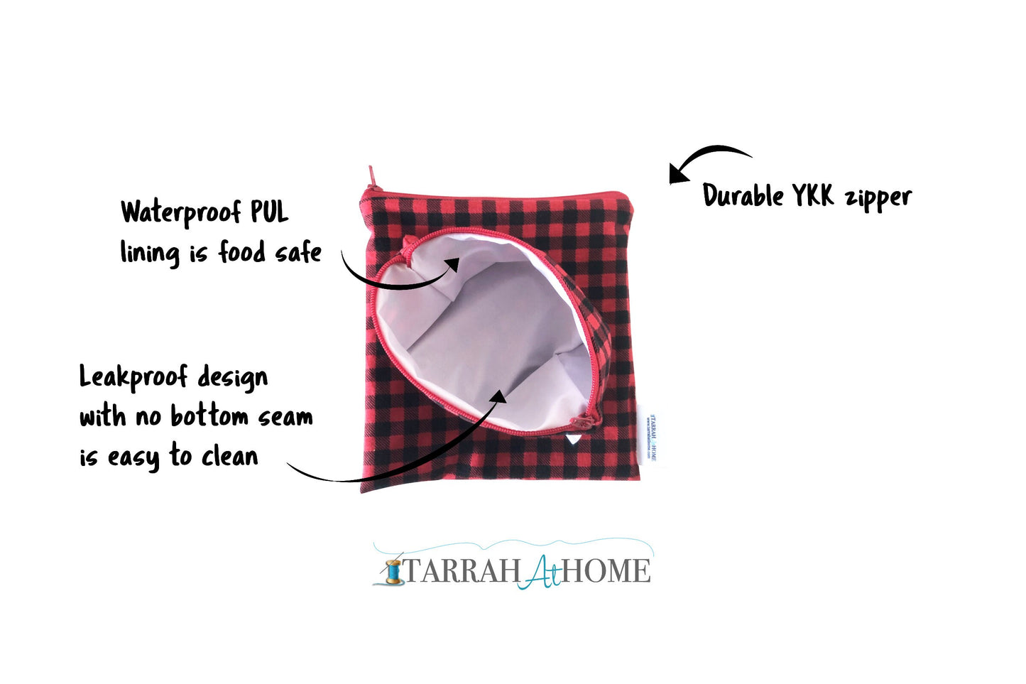 Personalized Eco Conscious Reusable Snack and Sandwich Food Bags